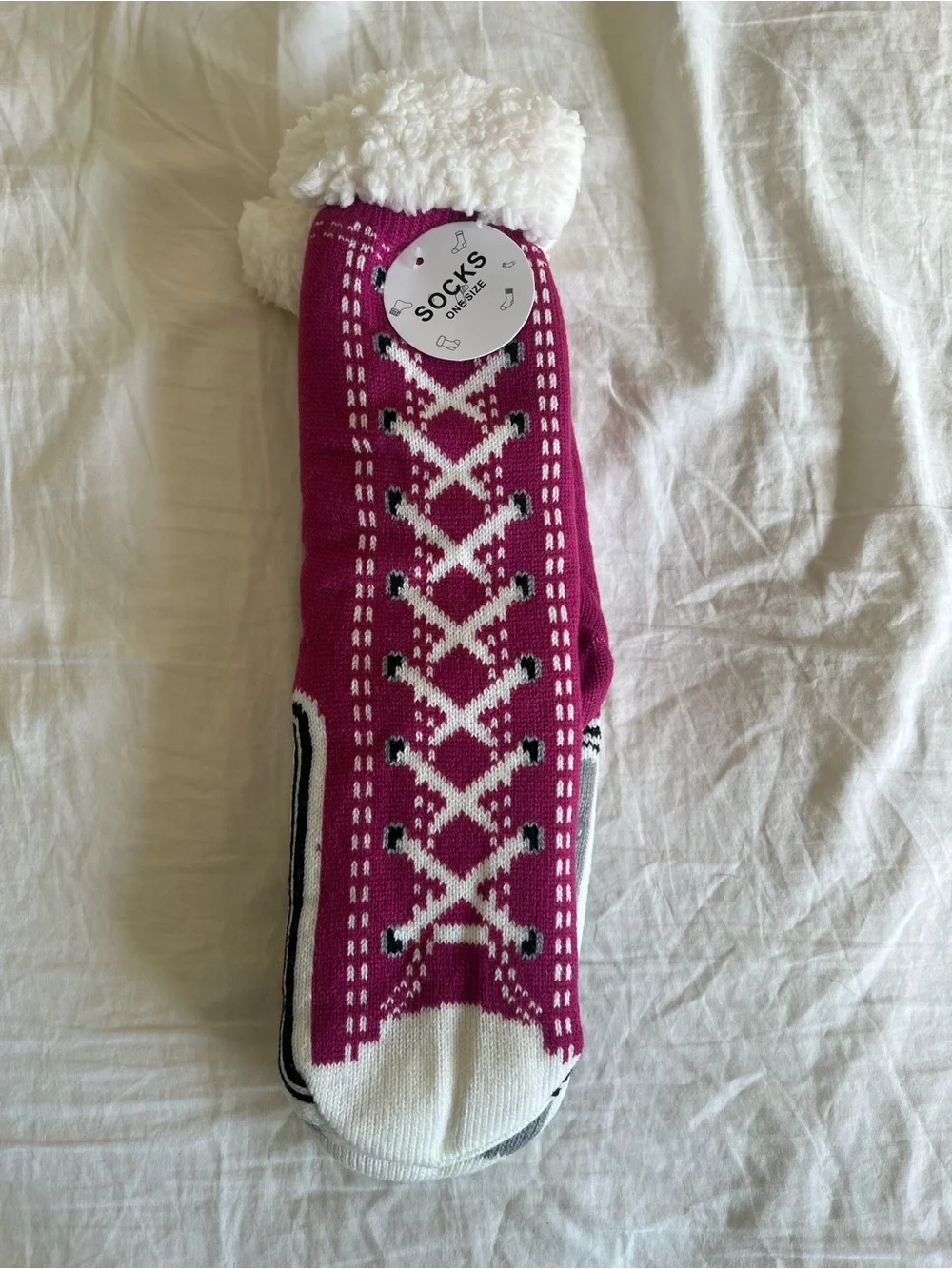 Two Pairs Extra Thick Winter Socks for Women & Men - Non-Slip Fleece House Socks